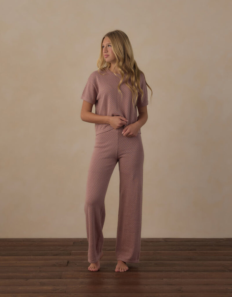 Rylee + Cru LLC TEEN KNIT WIDE LEG PANT ROSEWOOD