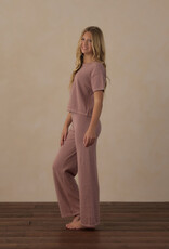 Rylee + Cru LLC TEEN KNIT WIDE LEG PANT ROSEWOOD
