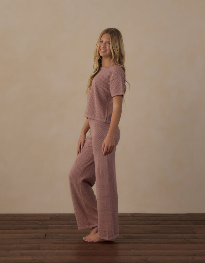 Rylee + Cru LLC TEEN KNIT WIDE LEG PANT ROSEWOOD
