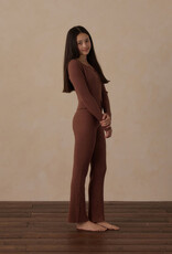 Rylee + Cru LLC TEEN FLARE RIB KNIT PANT MULBERRY