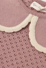 Rylee + Cru LLC POINTELLE COLLARED TOP ROSEWOOD