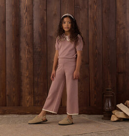 Rylee + Cru LLC POINTELLE KNIT PANT ROSEWOOD