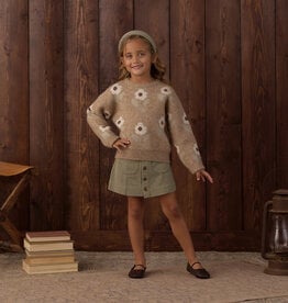 Rylee + Cru LLC ASPEN SWEATER FAWN FLOWER