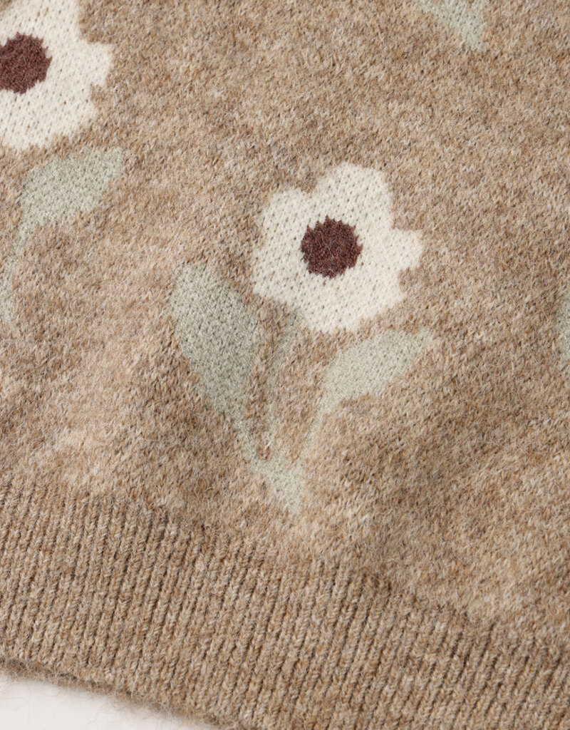 Rylee + Cru LLC ASPEN SWEATER FAWN FLOWER