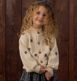 Rylee + Cru LLC TULIP CARDIGAN MIDNIGHT DAISY NATURAL