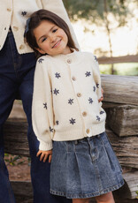 Rylee + Cru LLC TULIP CARDIGAN MIDNIGHT DAISY NATURAL