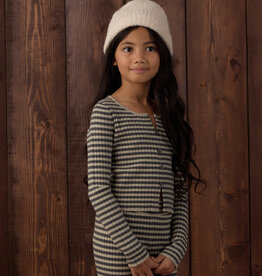 Rylee + Cru LLC LONG SLEEVE KNIT TEE MIDNIGHT STRIPE