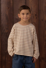 Rylee + Cru LLC CAMDEN LONG SLEEVE TEE FAWN STRIPE