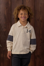 Rylee + Cru LLC RUGBY POLO MIDNIGHT NATURAL