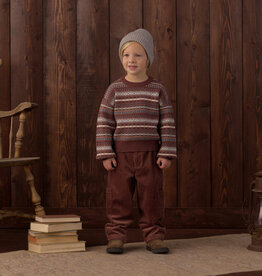 Rylee + Cru LLC ASPEN SWEATER MULBERRY MULTI-STRIPE