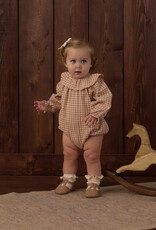 Rylee + Cru LLC COLETTE ROMPER FAWN GINGHAM