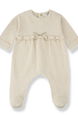 1 + in the family Cardenac Ecru Footed Jumpsuit