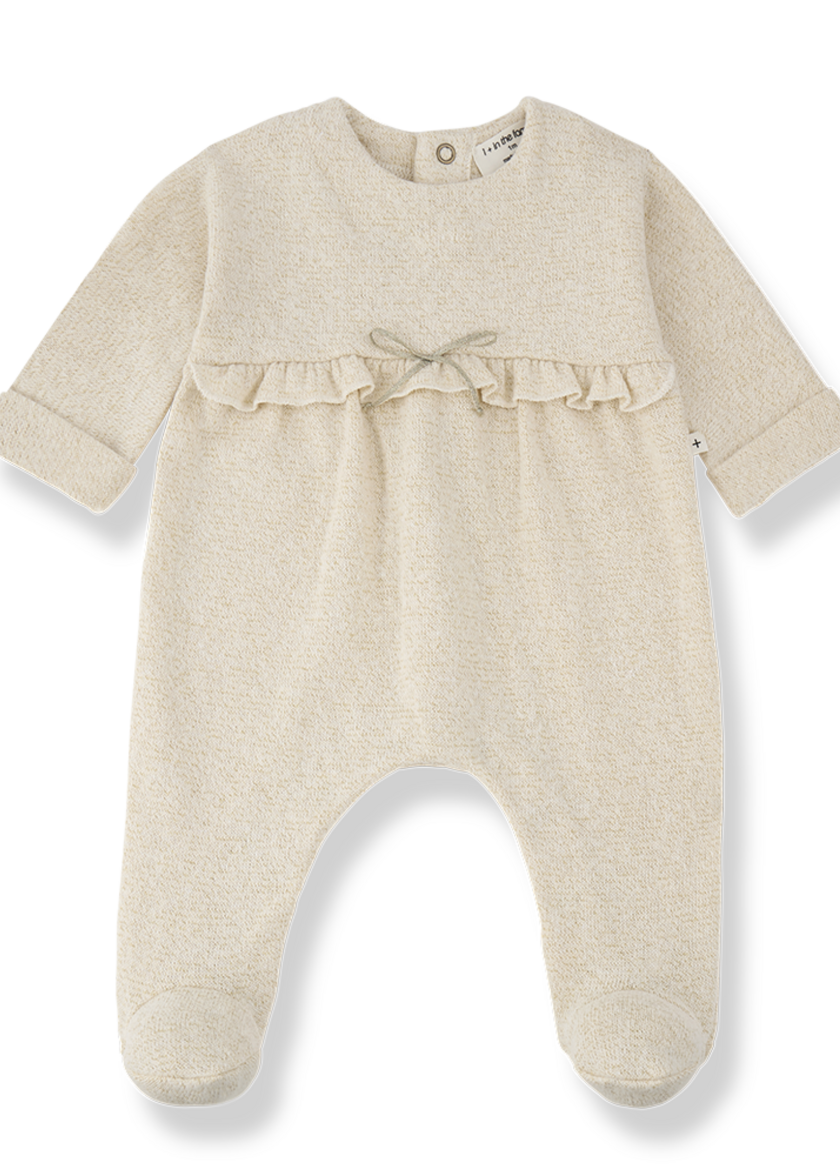 1 + in the family Cardenac Ecru Footed Jumpsuit