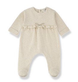 1 + in the family Cardenac Ecru Footed Jumpsuit