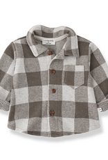 1 + in the family Modena Dark Taupe Plaid Shirt