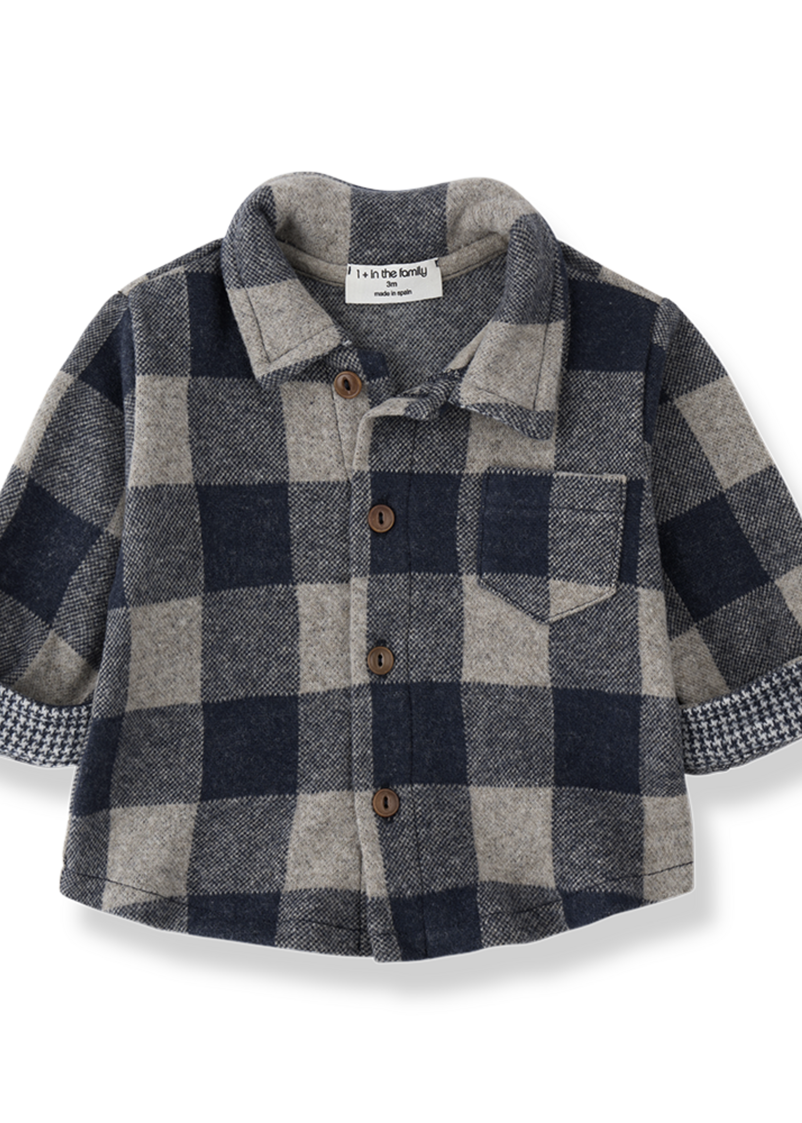 1 + in the family Modena Blue Plaid Shirt