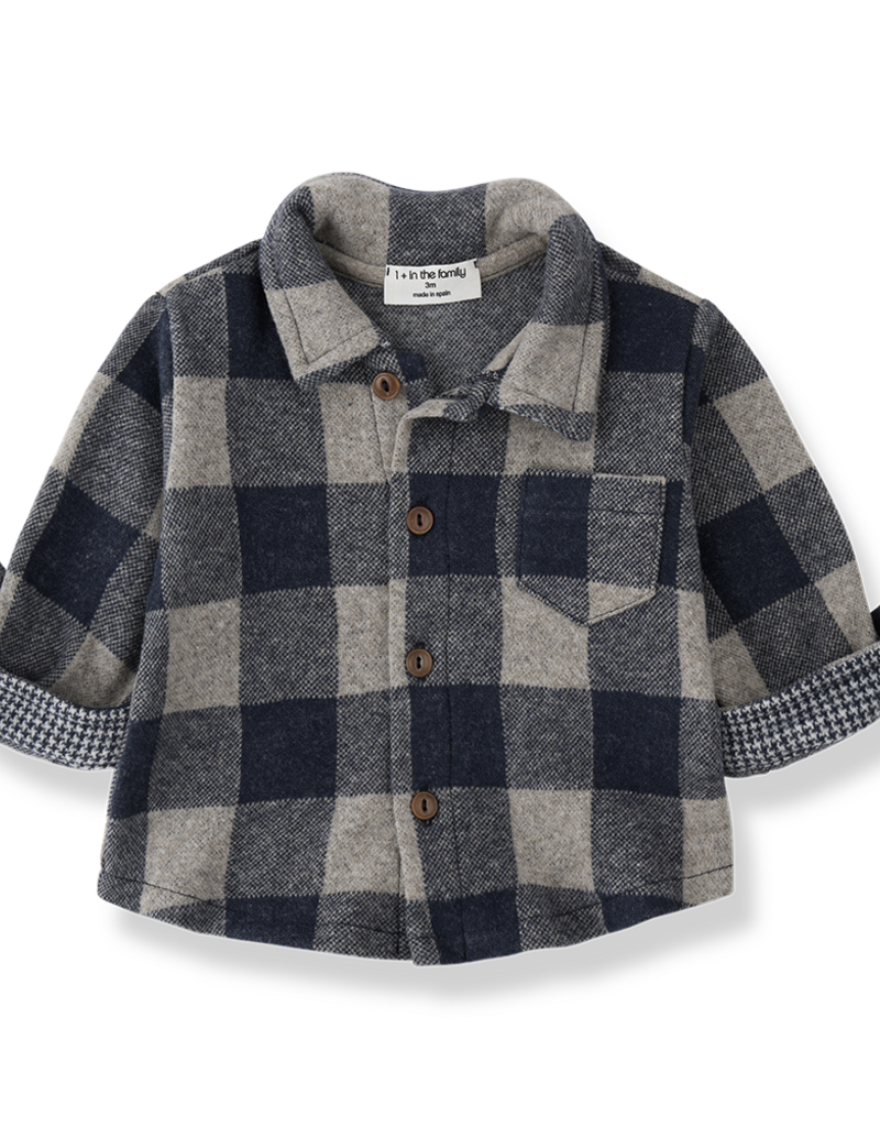 1 + in the family Modena Blue Plaid Shirt