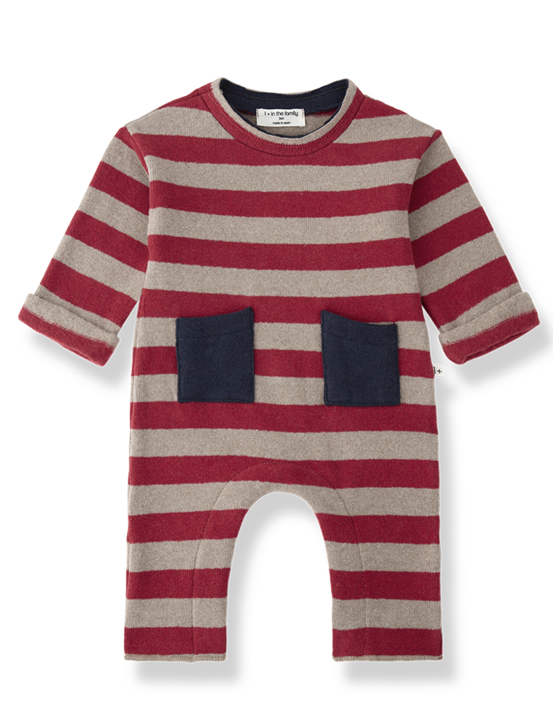 1 + in the family Peyto Jumpsuit Red Stripe