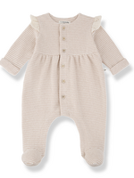1 + in the family Orleans Cream Girly Footed Jumpsuit