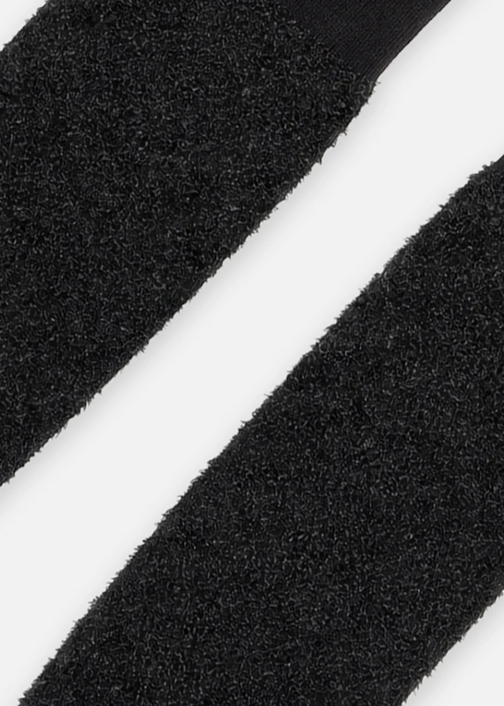 Deux par Deux Black Textured Fur Knit Tights