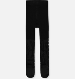 Deux par Deux Black Textured Knit Tights