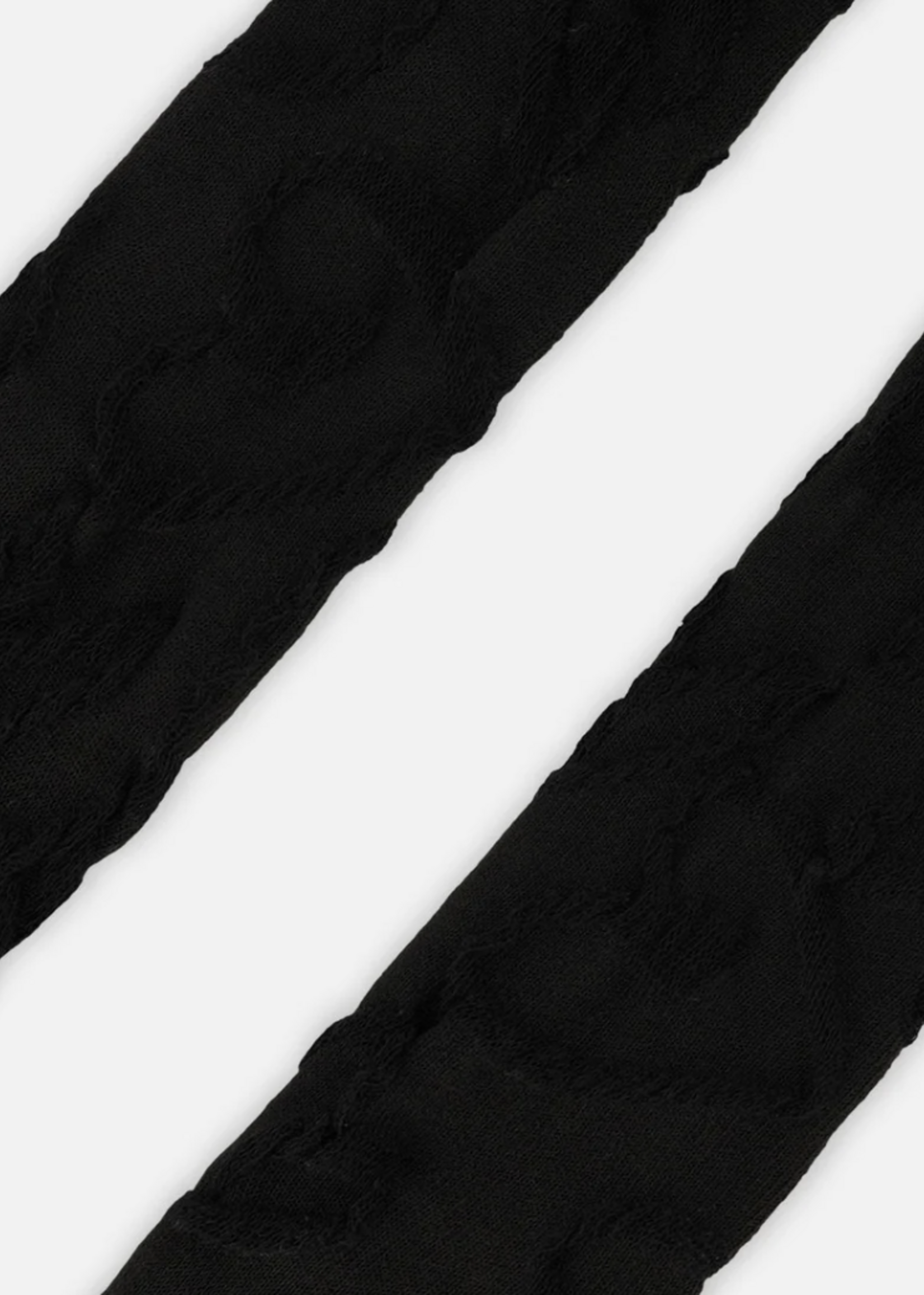 Deux par Deux Black Textured Knit Tights