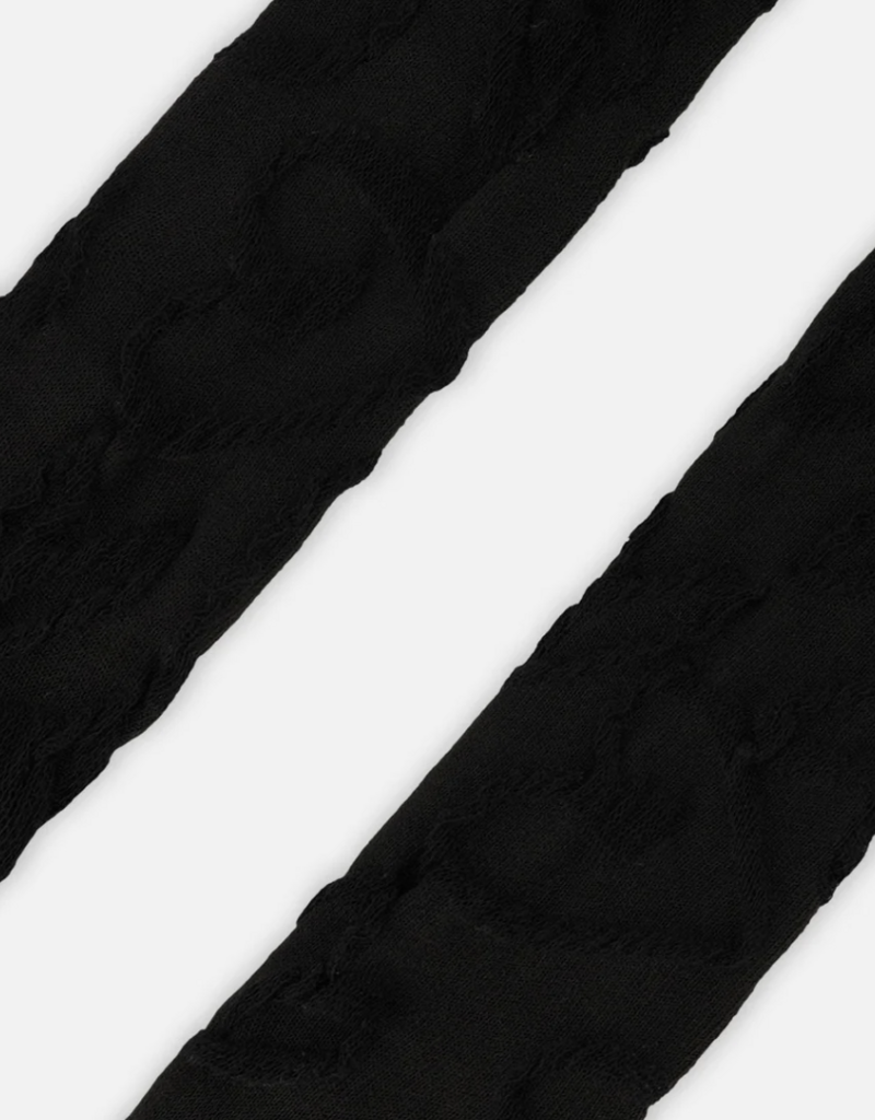 Deux par Deux Black Textured Knit Tights