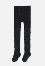 Deux par Deux Knit Textured Tights Dark Blue