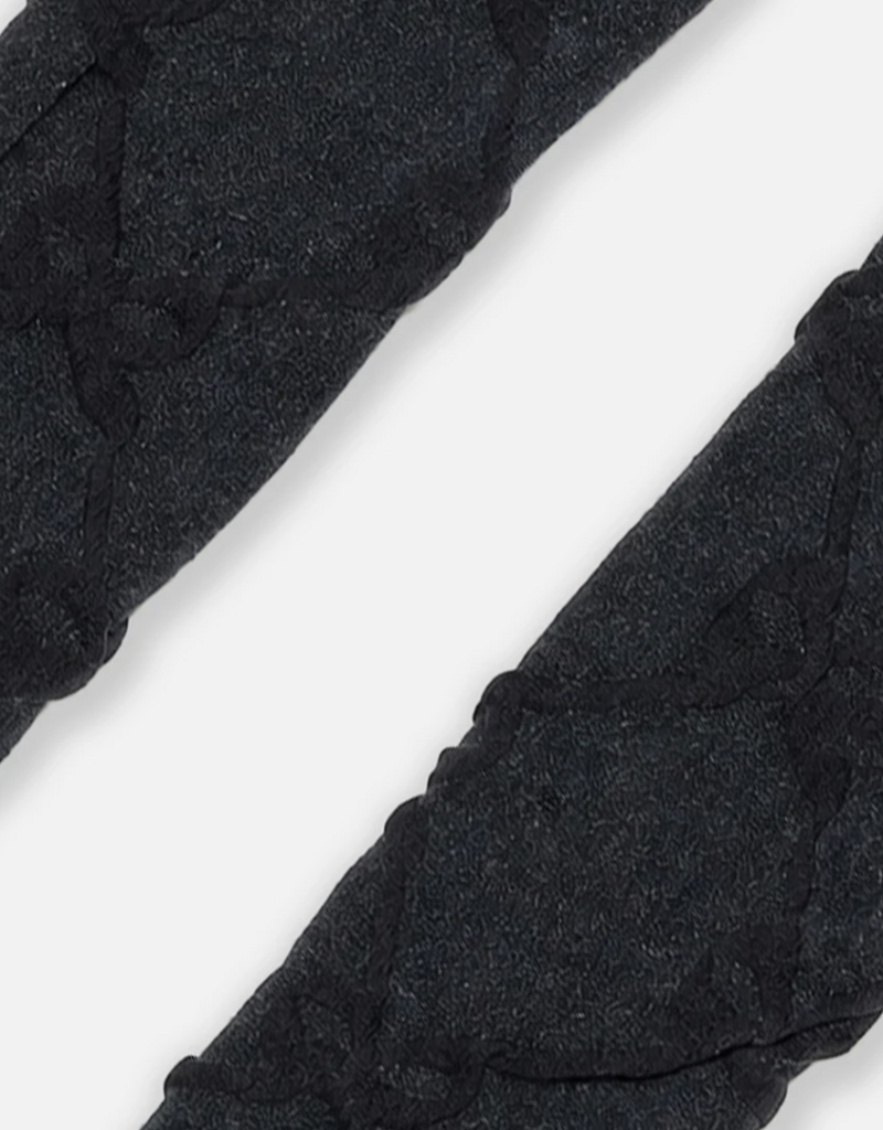 Deux par Deux Knit Textured Tights Dark Blue