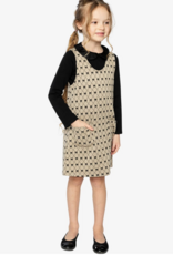 Deux par Deux Jumper Gold Black Jacquard  Bows