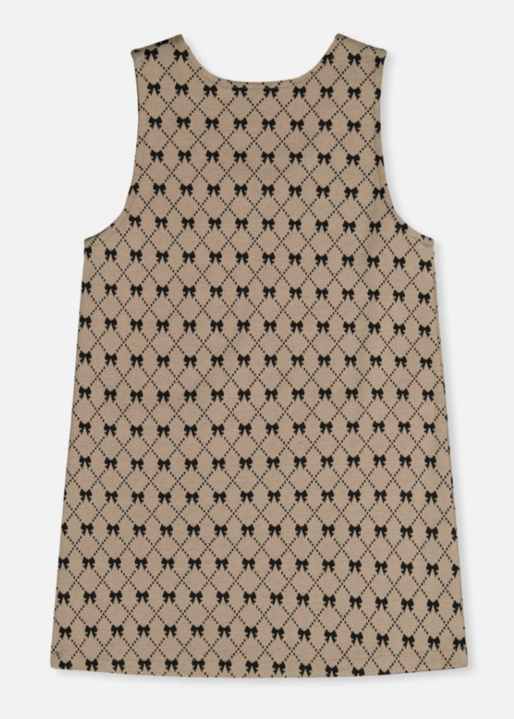 Deux par Deux Jumper Gold Black Jacquard  Bows