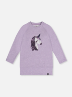 Deux par Deux Tunic Violet Tulip w/Unicorn Print