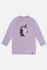 Deux par Deux Tunic Violet Tulip w/Unicorn Print