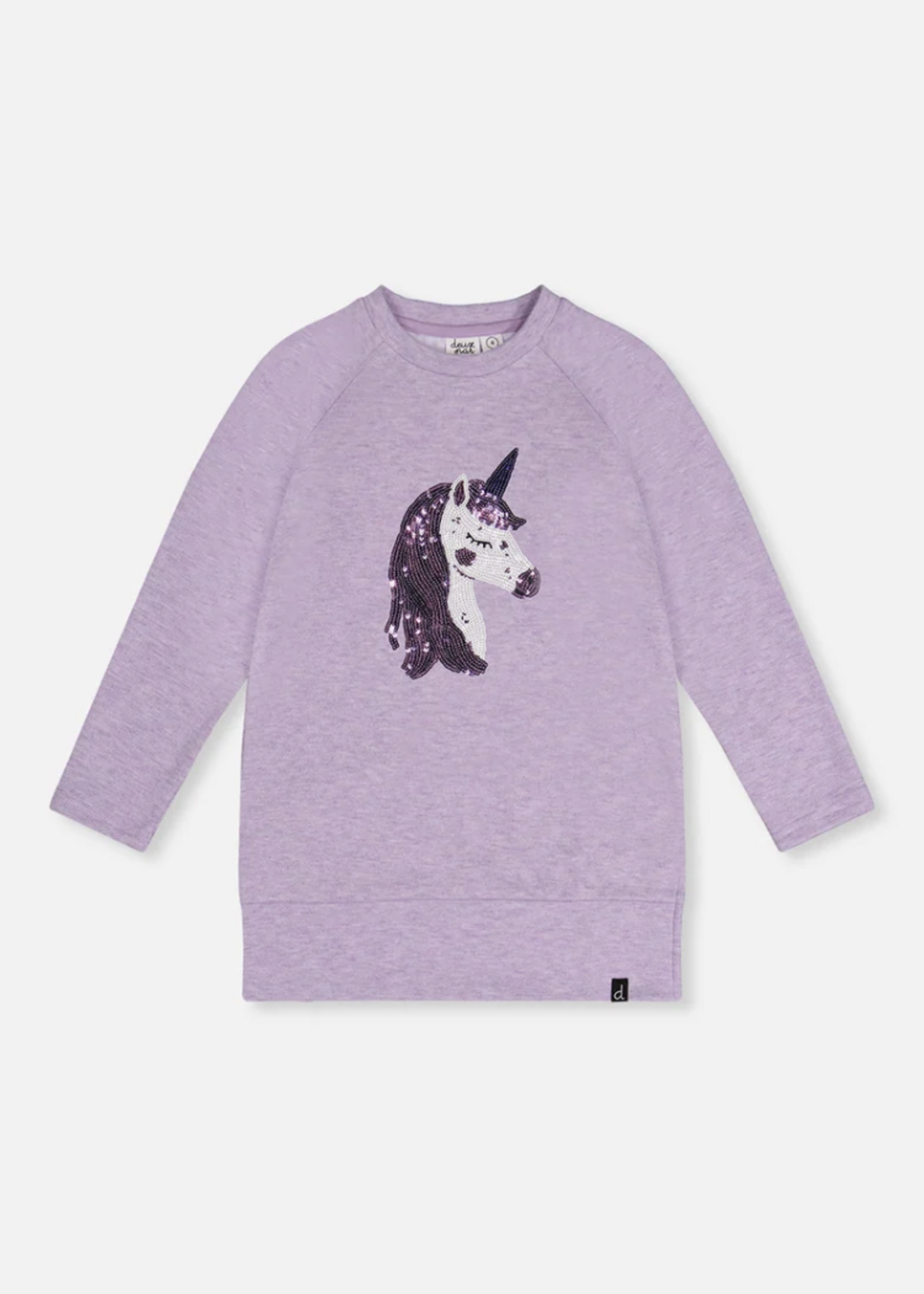 Deux par Deux Tunic Violet Tulip w/Unicorn Print
