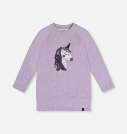 Deux par Deux Tunic Violet Tulip w/Unicorn Print