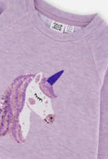 Deux par Deux Tunic Violet Tulip w/Unicorn Print