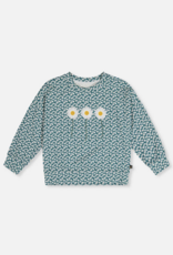 Deux par Deux Printed Jersey Long Sleeve T-Shirt Ditsy Flowers