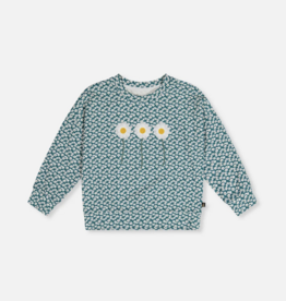 Deux par Deux Printed Jersey Long Sleeve T-Shirt Ditsy Flowers