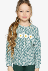 Deux par Deux Printed Jersey Long Sleeve T-Shirt Ditsy Flowers
