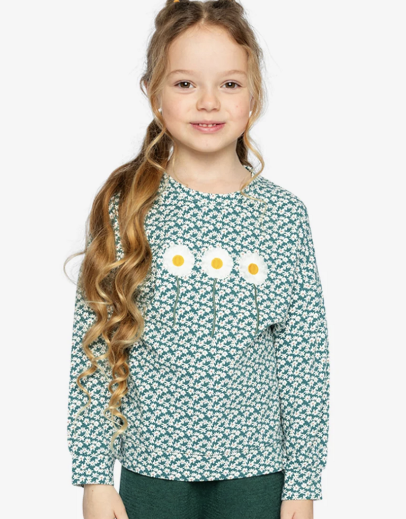Deux par Deux Printed Jersey Long Sleeve T-Shirt Ditsy Flowers