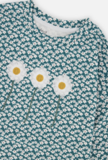 Deux par Deux Printed Jersey Long Sleeve T-Shirt Ditsy Flowers