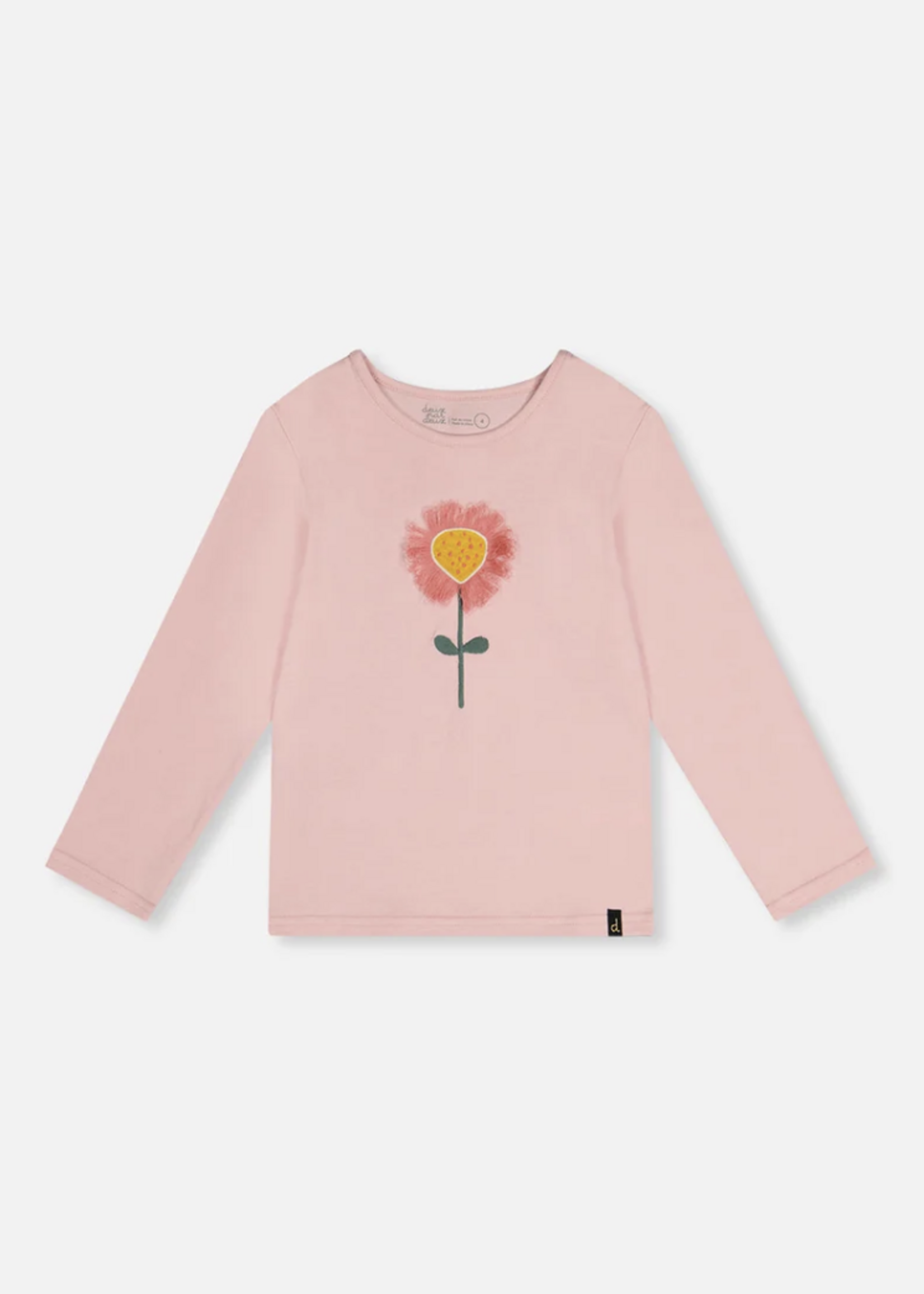 Deux par Deux L/S Organic Cotton T-Shirt Silver Pink