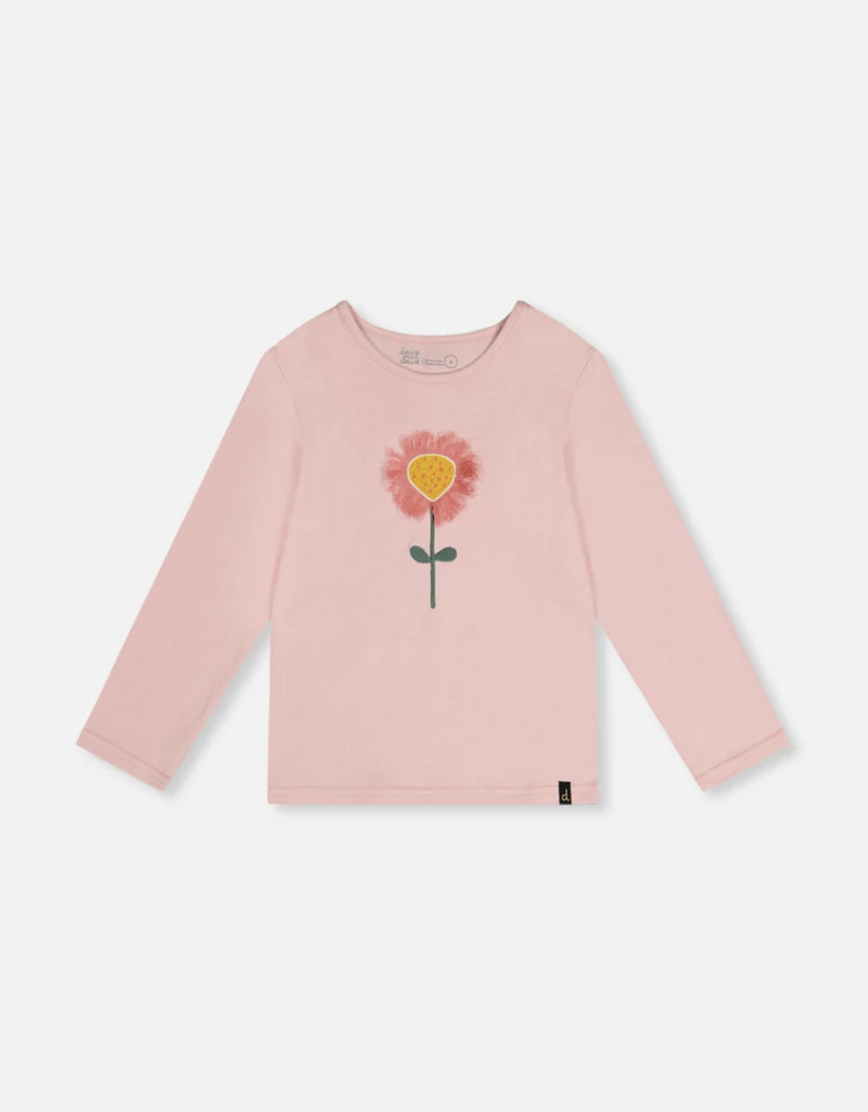 Deux par Deux L/S Organic Cotton T-Shirt Silver Pink