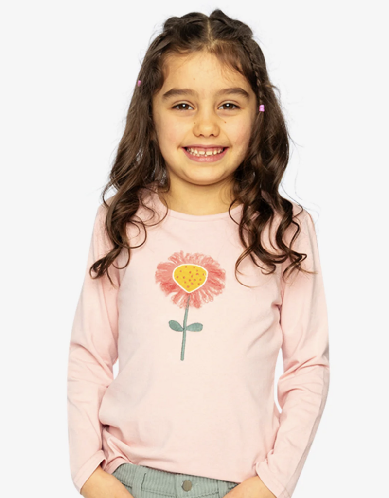 Deux par Deux L/S Organic Cotton T-Shirt Silver Pink