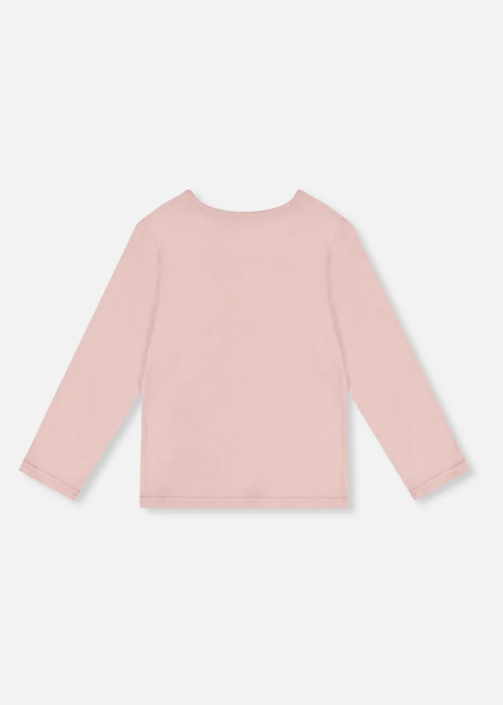 Deux par Deux L/S Organic Cotton T-Shirt Silver Pink