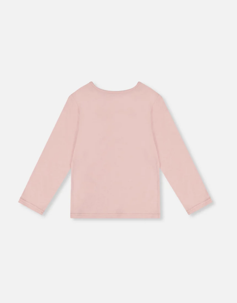 Deux par Deux L/S Organic Cotton T-Shirt Silver Pink
