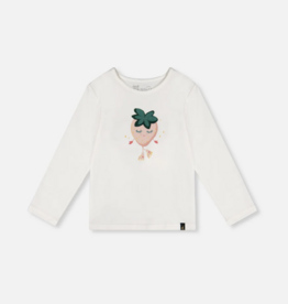 Deux par Deux L/S Organic Cotton T-Shirt w/Strawberry Print