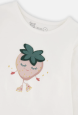 Deux par Deux L/S Organic Cotton T-Shirt w/Strawberry Print