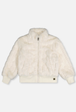 Deux par Deux Faux Fur Jacquard Jacket Off White