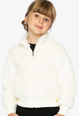 Deux par Deux Faux Fur Jacquard Jacket Off White